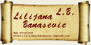 Lilijana Banašević vizit kartica